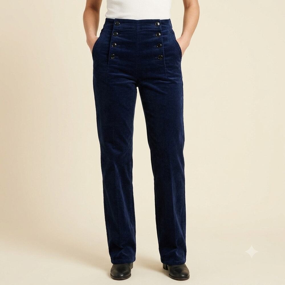 260-Loft Blue Velvet Pants size 31 NWT / Waist 16.5